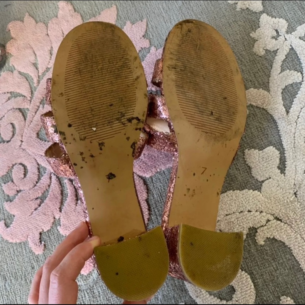 RARE!! 👠For Love And Lemons Pink Glitter Mules - Picture 6 of 6
